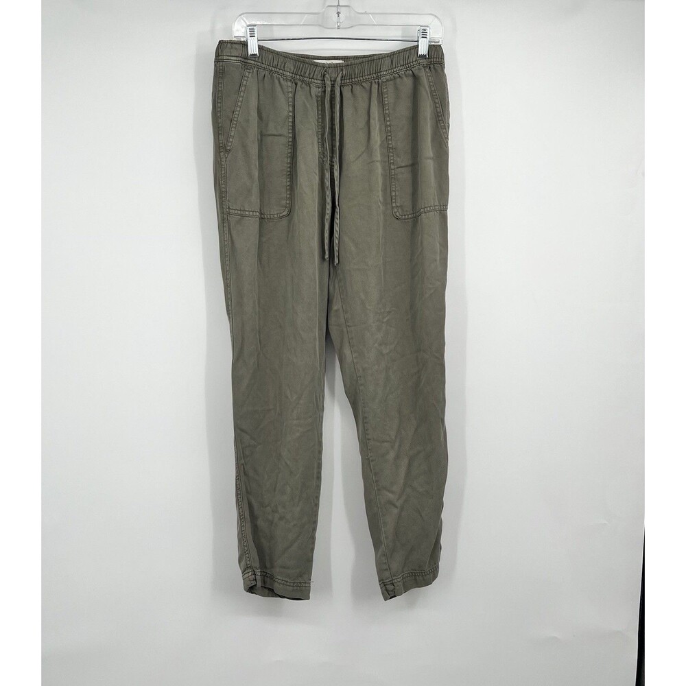 Womens M Workshop Republic Clothing Tan Drawstring Joggers Pants Resort Vacation